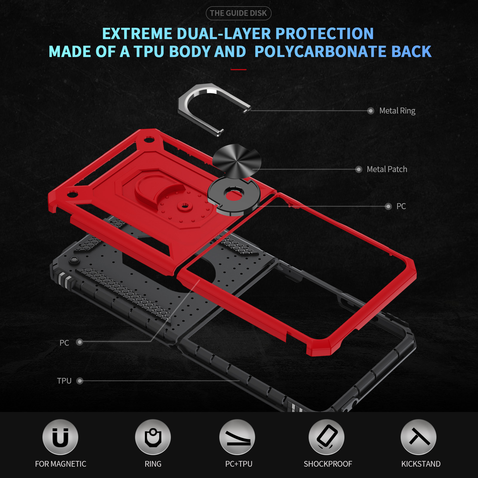 Military-grade Shockproof Phon - огляд і ціна Taco Stand Holder