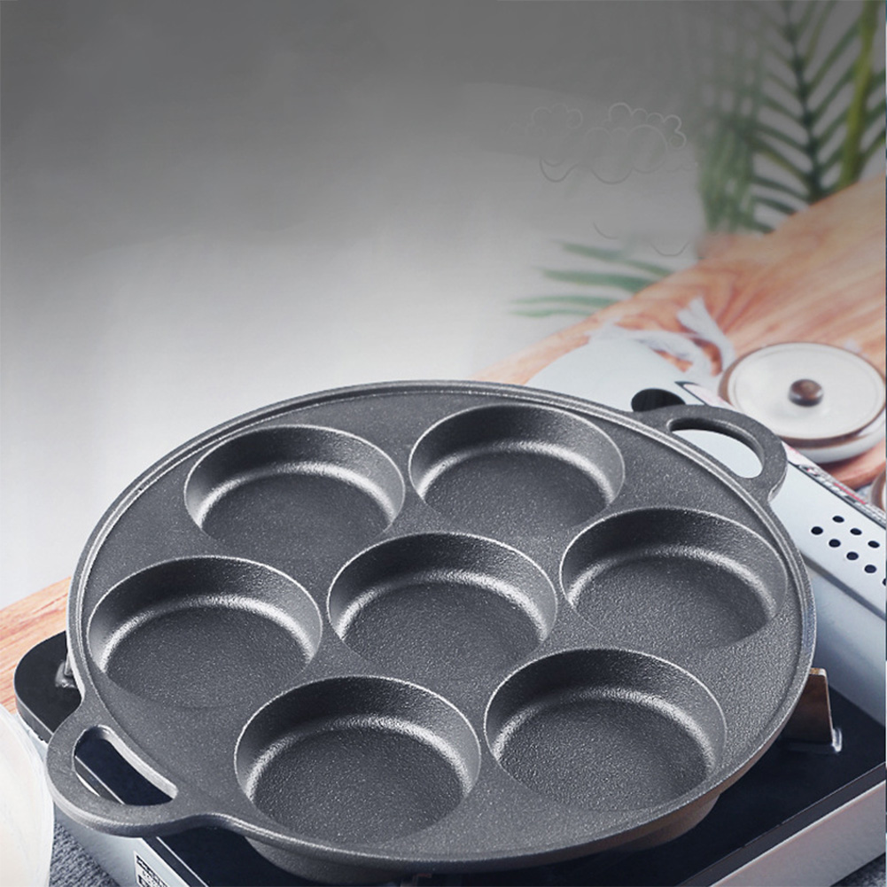 7 Hole Frying Pot Cast Iron No - огляд і ціна Cast Iron Corn