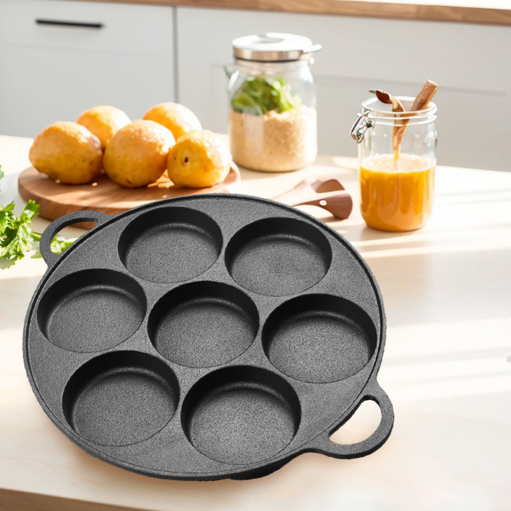 7 Hole Frying Pot Cast Iron No - огляд і ціна Cast Iron Corn