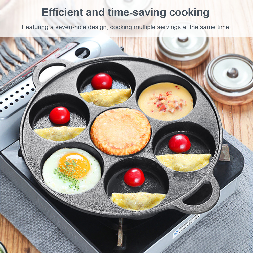 7 Hole Frying Pot Cast Iron No - огляд і ціна Cast Iron Corn