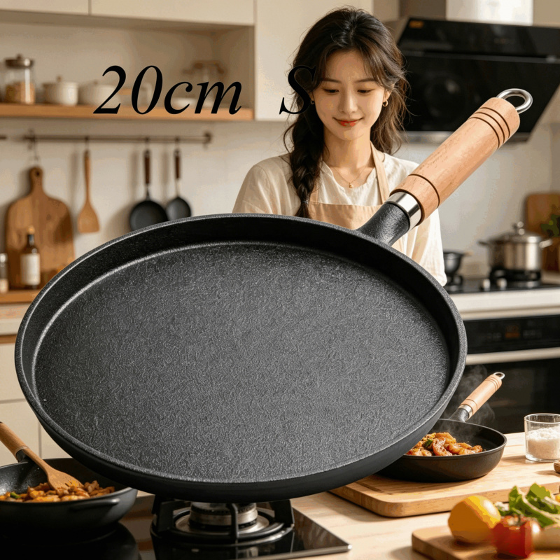 20cm Cast Iron Skillet Wooden  - огляд і ціна Cast Iron Corn